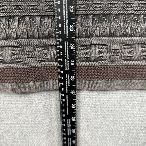 CARBON 2 COBALT Hoodie Mens Aztec Size Large Pullover Henley Sweater Cotton Grey - Picture 7 of 7